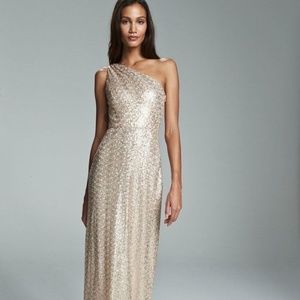 Amsale Leona Gold Bridesmaid Dress (G976Q)-Size 0